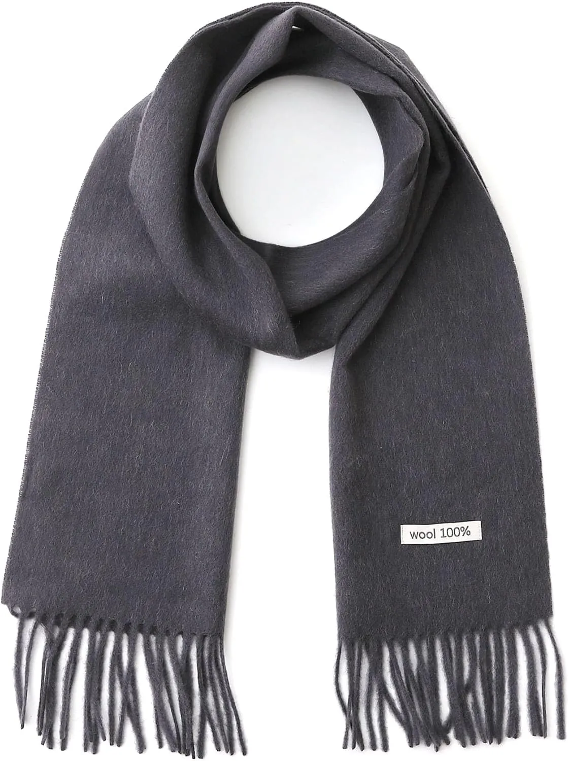 100% Wool Scarf - Men and Women Winter Warm Soft Luxurious Solid Colors Gift Box
