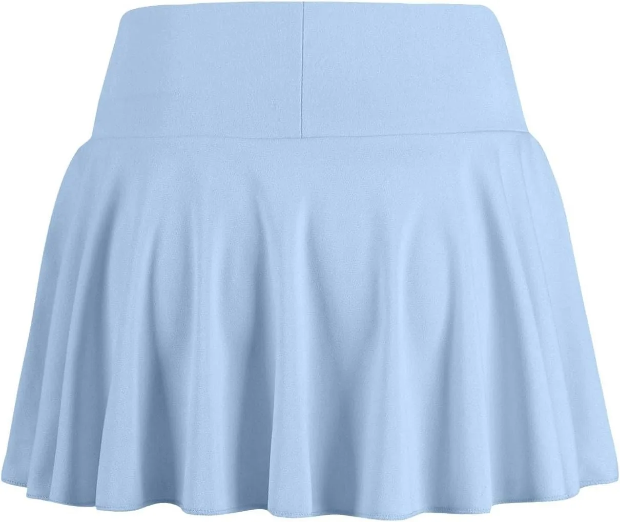 2 Piece Skirts for Women high Waist Solid 2 in 1 Basic Versatile Stretchy Flared Flowy Mini Skirts, S-2XL