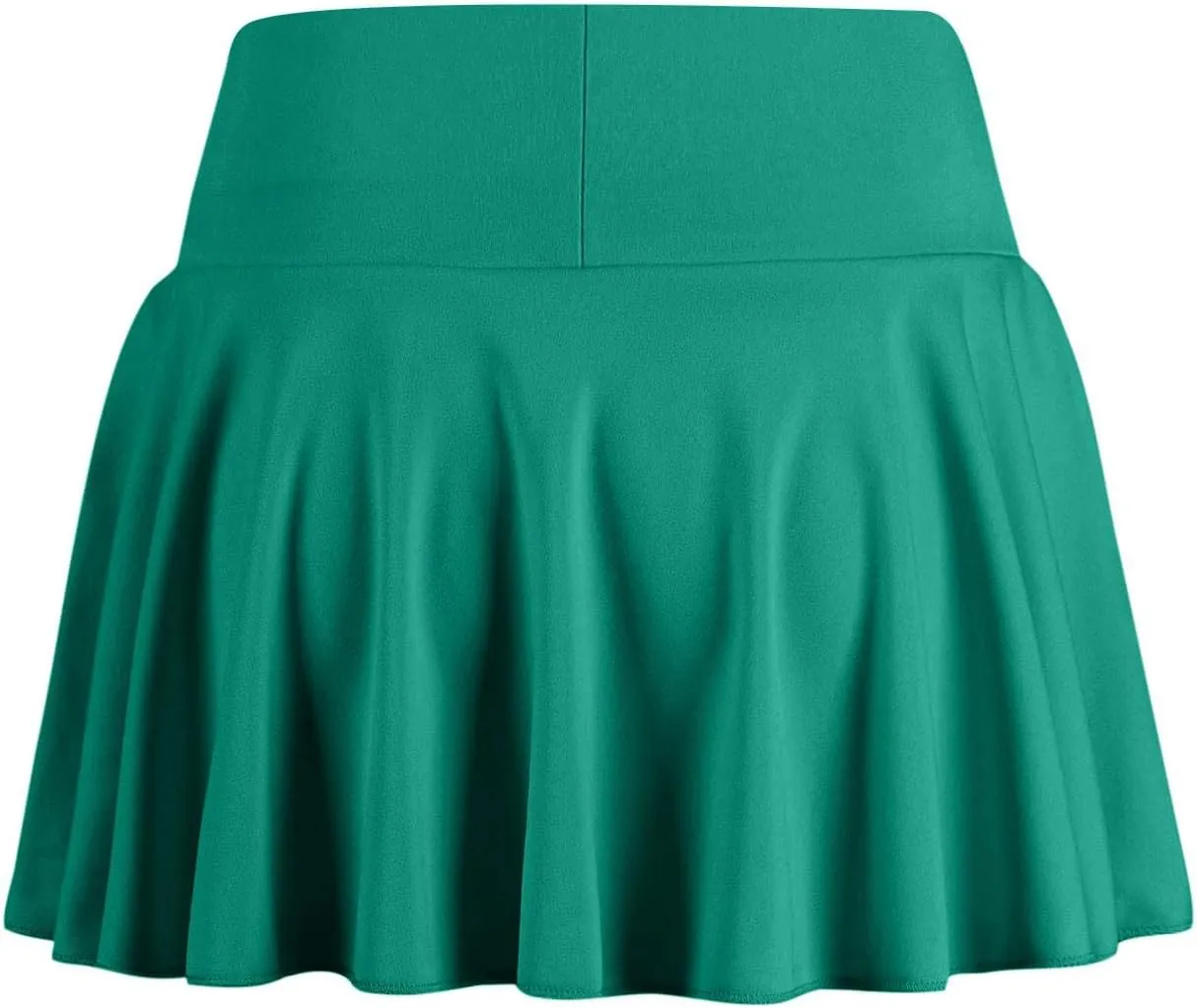 2 Piece Skirts for Women high Waist Solid 2 in 1 Basic Versatile Stretchy Flared Flowy Mini Skirts, S-2XL