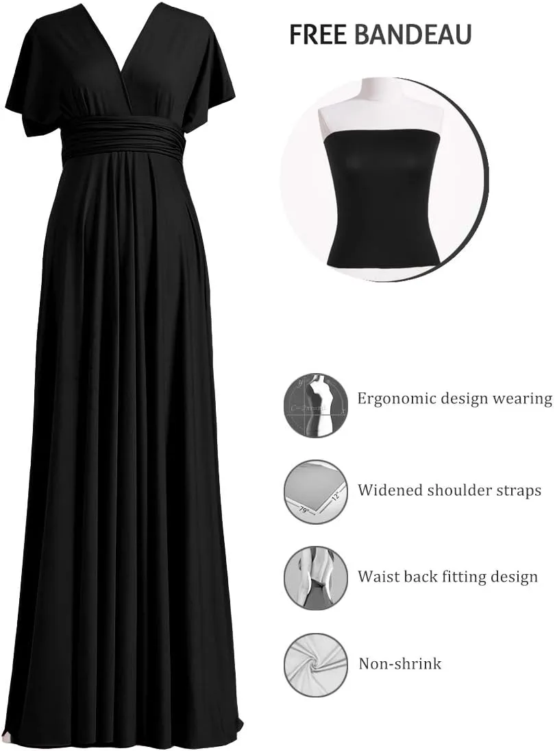 72styles Infinity Dress with Bandeau, Convertible Bridesmaid Dress, Long, Plus Size, Multi-Way Dress, Twist Wrap Dress