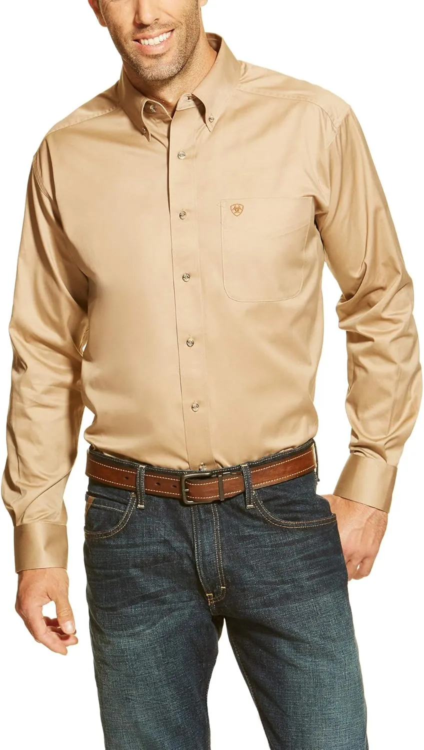 Ariat Men's Solid Twill Classic Fit Shirt