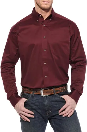 Ariat Men's Solid Twill Classic Fit Shirt