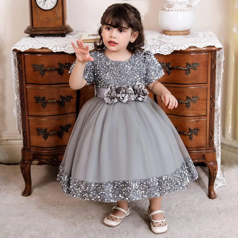 Baby Girls Dress Toddler Party Dress Cute Church Baptism Birthday Party Formal Dress