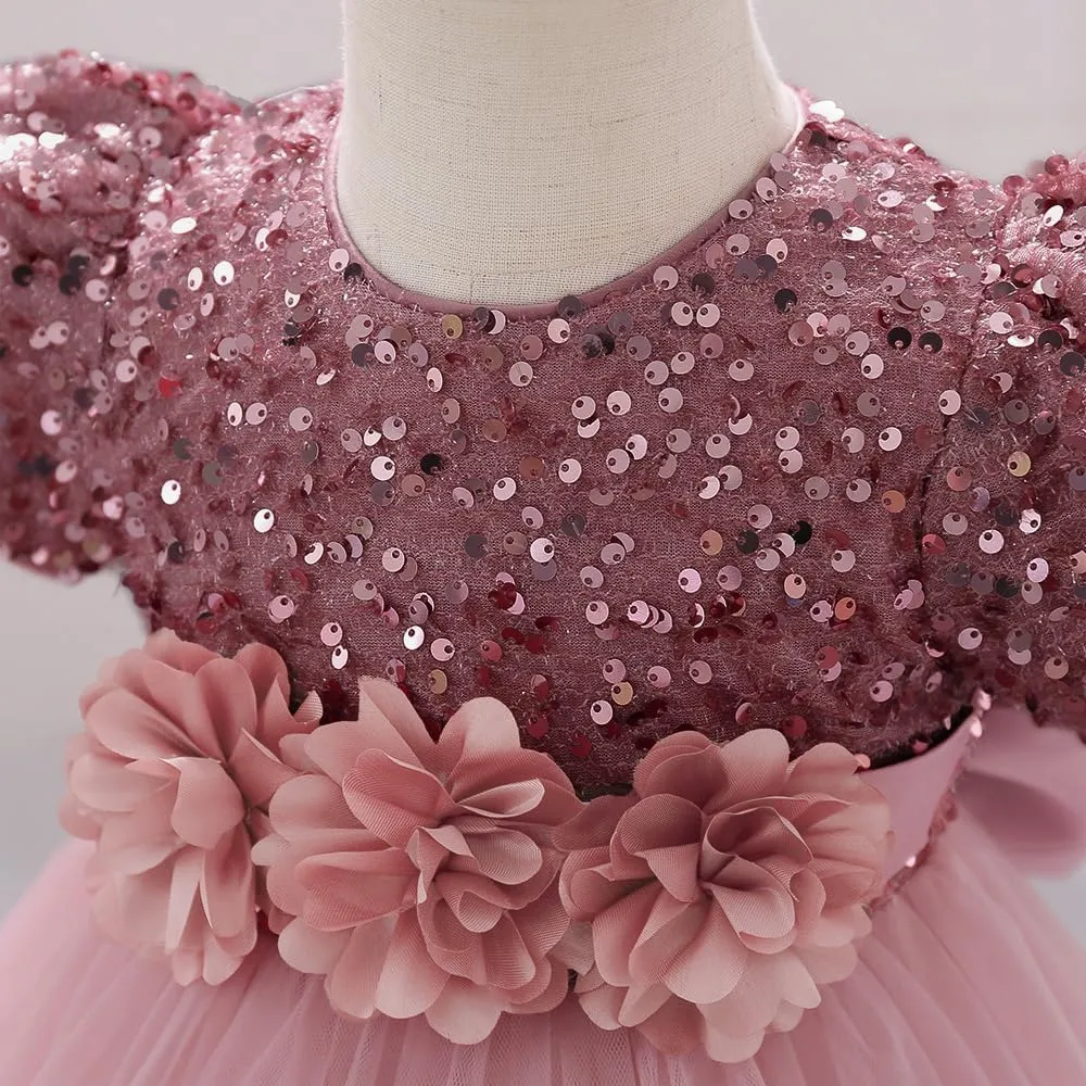 Baby Girls Dress Toddler Party Dress Cute Church Baptism Birthday Party Formal Dress