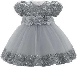 Baby Girls Dress Toddler Party Dress Cute Church Baptism Birthday Party Formal Dress