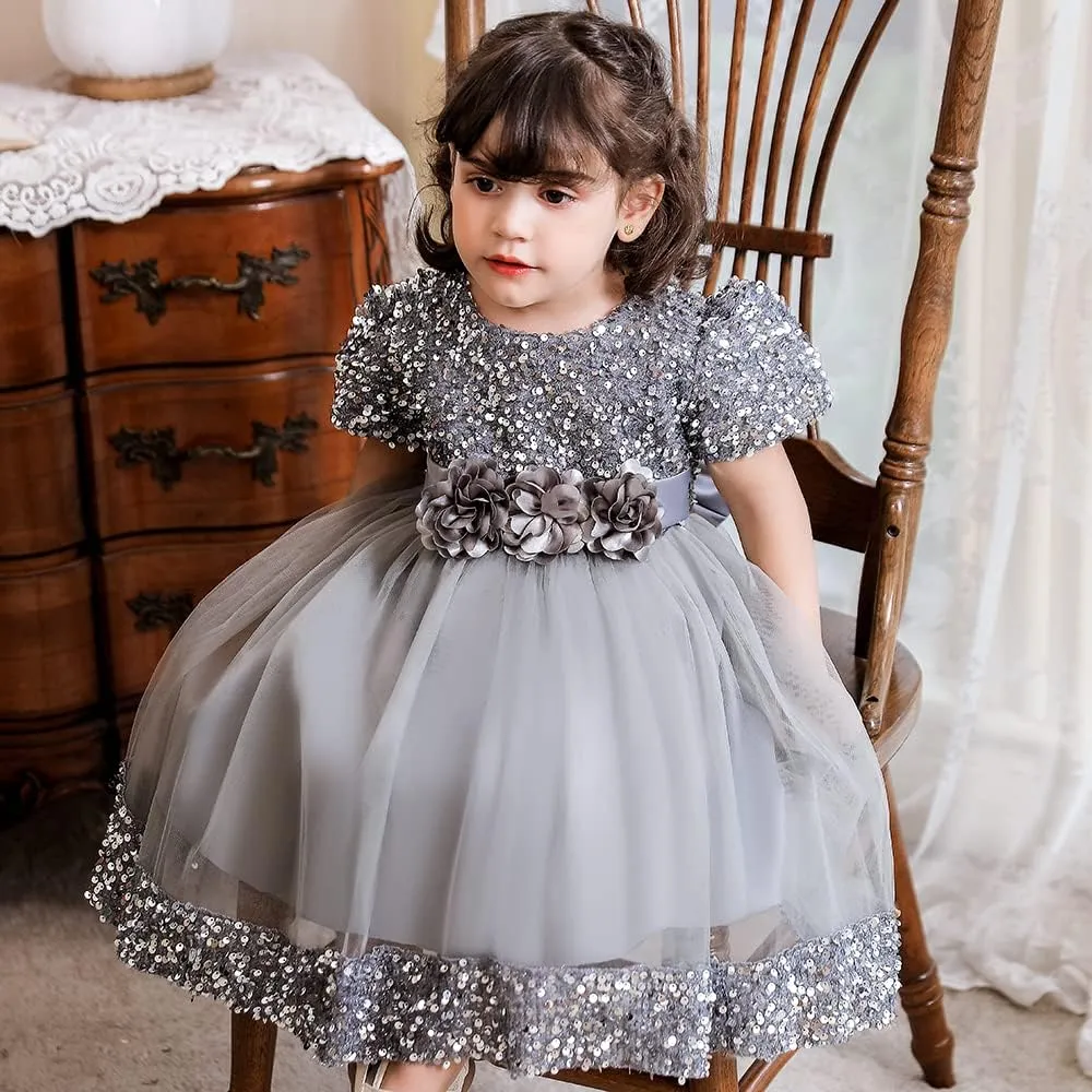 Baby Girls Dress Toddler Party Dress Cute Church Baptism Birthday Party Formal Dress