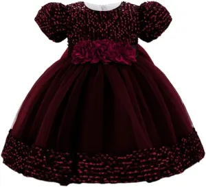 Baby Girls Dress Toddler Party Dress Cute Church Baptism Birthday Party Formal Dress