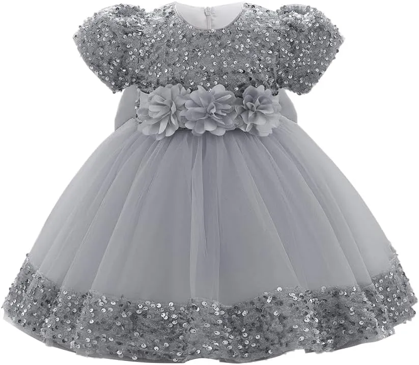 Baby Girls Dress Toddler Party Dress Cute Church Baptism Birthday Party Formal Dress