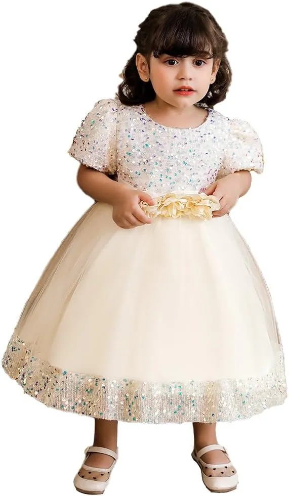 Baby Girls Dress Toddler Party Dress Cute Church Baptism Birthday Party Formal Dress