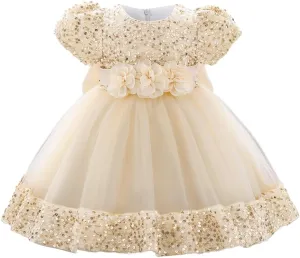 Baby Girls Dress Toddler Party Dress Cute Church Baptism Birthday Party Formal Dress