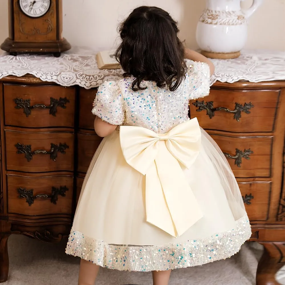 Baby Girls Dress Toddler Party Dress Cute Church Baptism Birthday Party Formal Dress