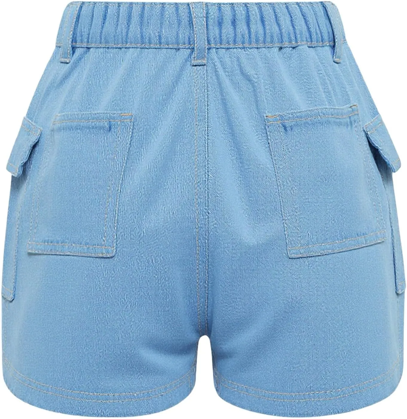 Bermuda Shorts for Women Jeans Loose Wide Leg High Elastic Waisted Workout Cargo Denim Shorts with Pockets for Women Jeans