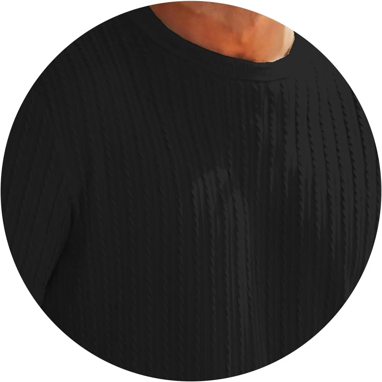 Casual Pullover T-Shirts for Men Knitted Jacquard Textured Shirt Round Neck Short Sleeve Tops Summer Cooling Fit Tees