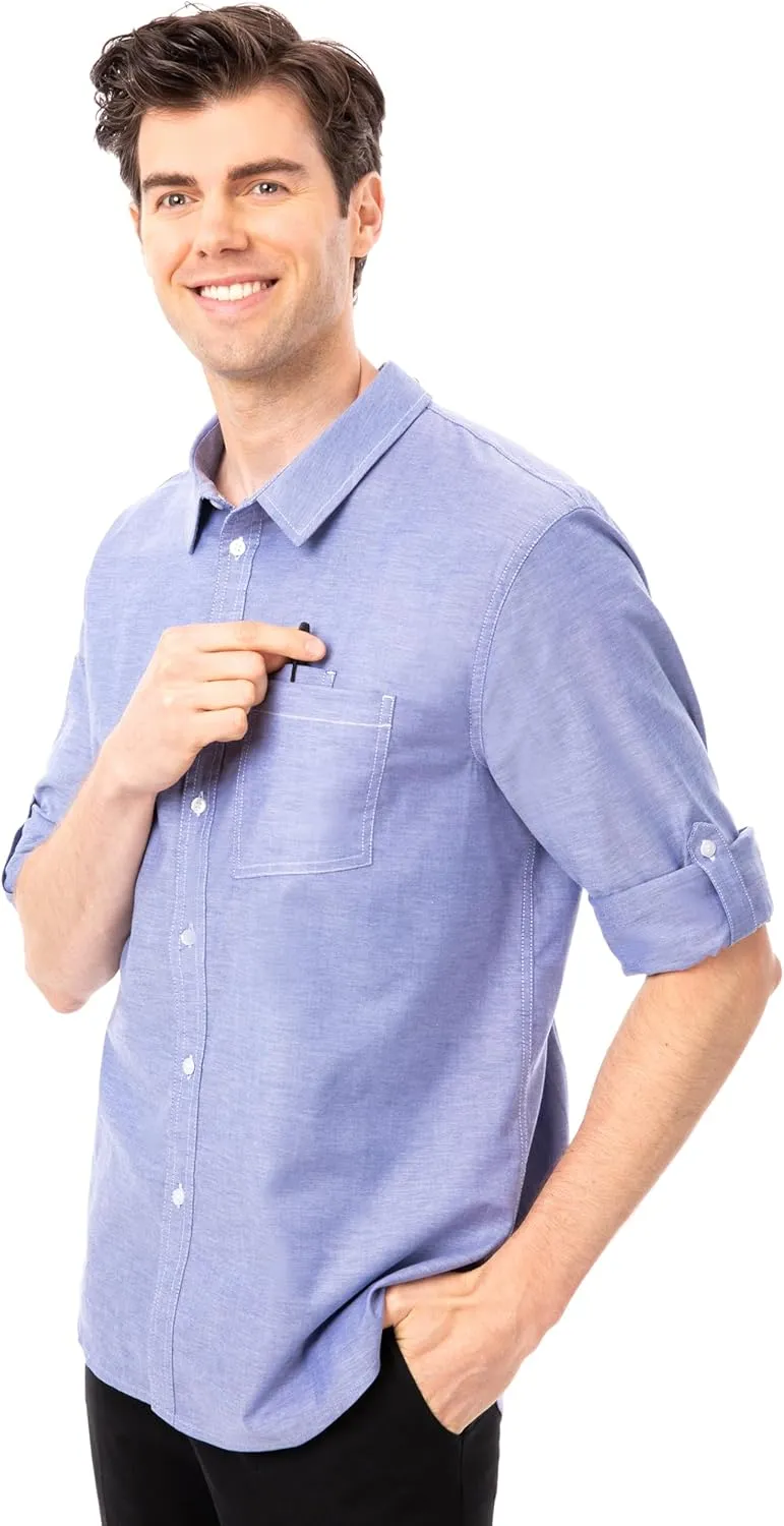 Chef Works Men's Modern Oxford Classic Shirt
