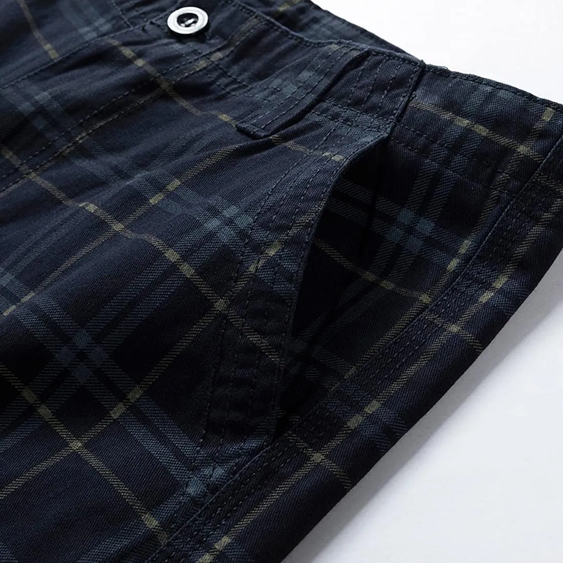 chouyatou Men's Active Normal Waist Loose Multi-Pocket Versatile Twill Cargo Shorts