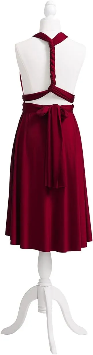 Convertible Dress Short Infinity Dress Transformer Multiway Wrap Dress for Bridesmaid