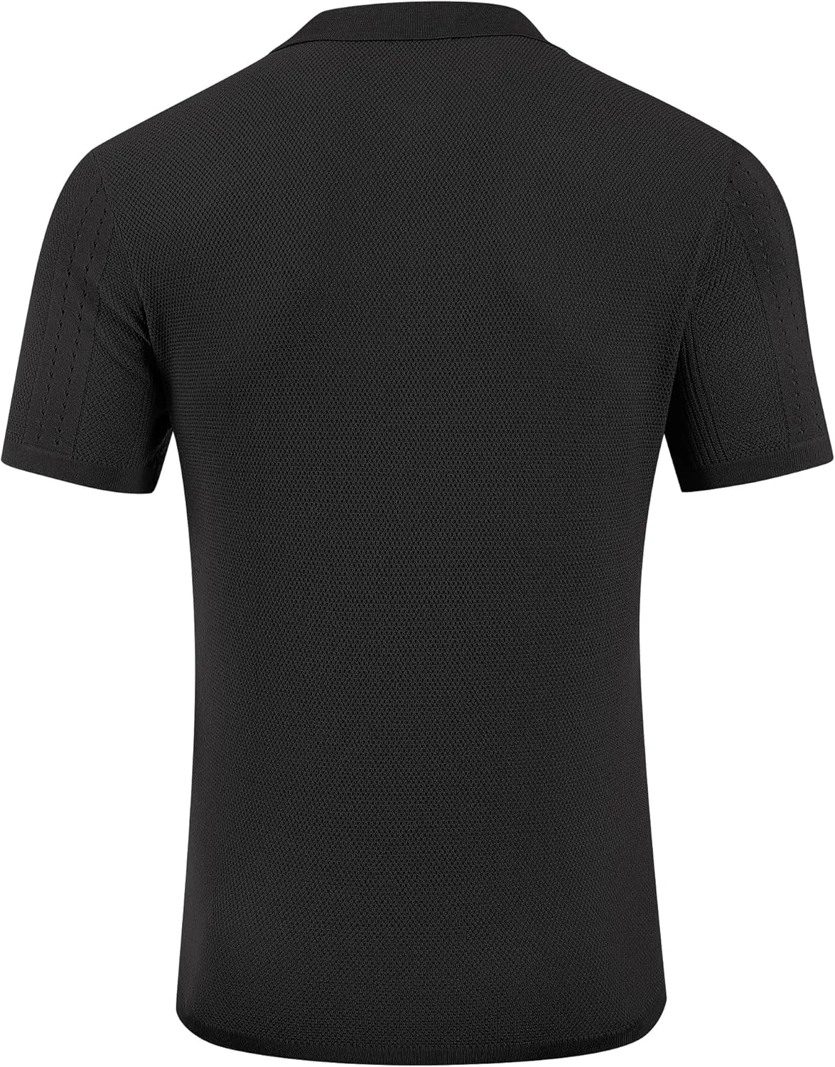 COOFANDY Mens Knit Polo Shirts Short Sleeve Collared Golf Shirt Hollow Out Textured T-Shirt Summer Fashion Tops