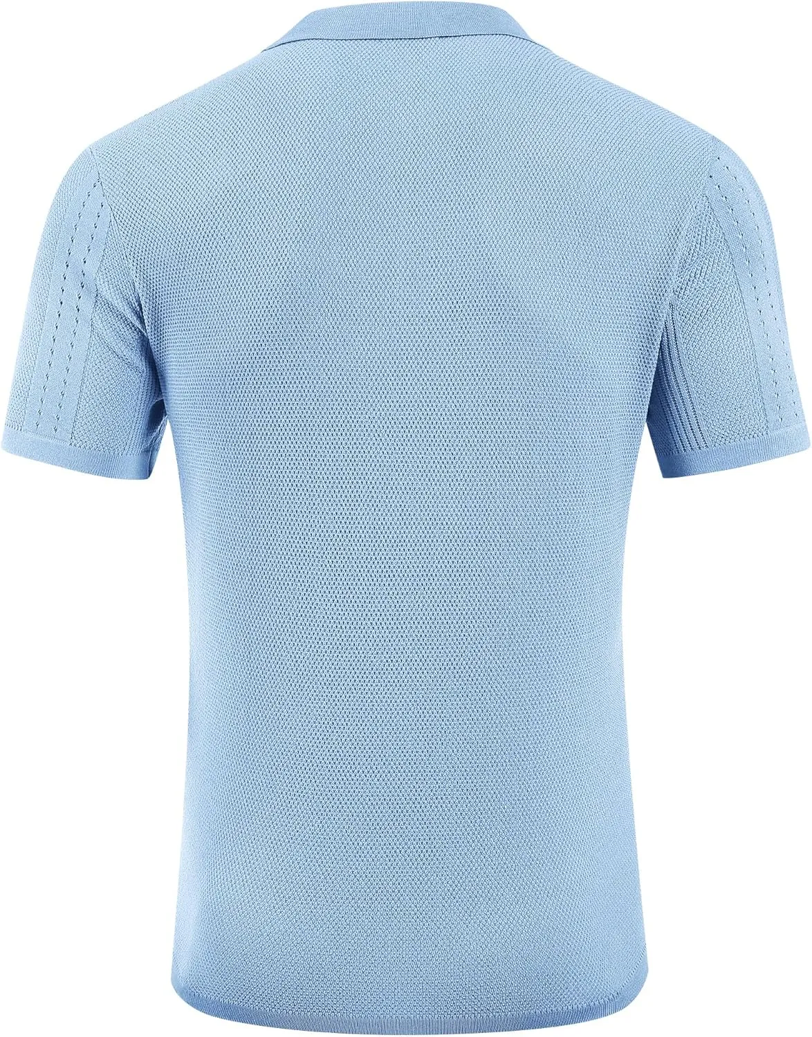 COOFANDY Mens Knit Polo Shirts Short Sleeve Collared Golf Shirt Hollow Out Textured T-Shirt Summer Fashion Tops