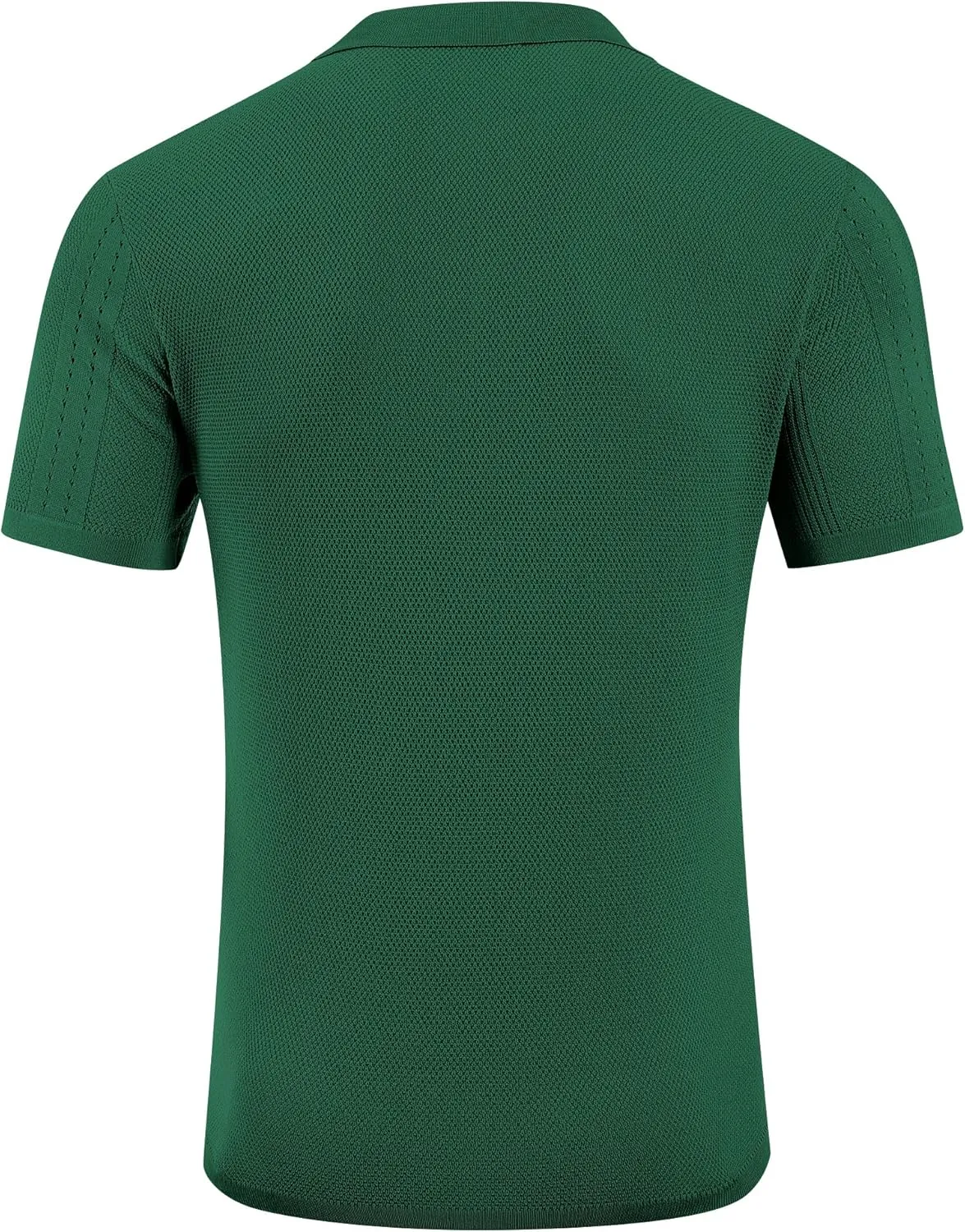 COOFANDY Mens Knit Polo Shirts Short Sleeve Collared Golf Shirt Hollow Out Textured T-Shirt Summer Fashion Tops