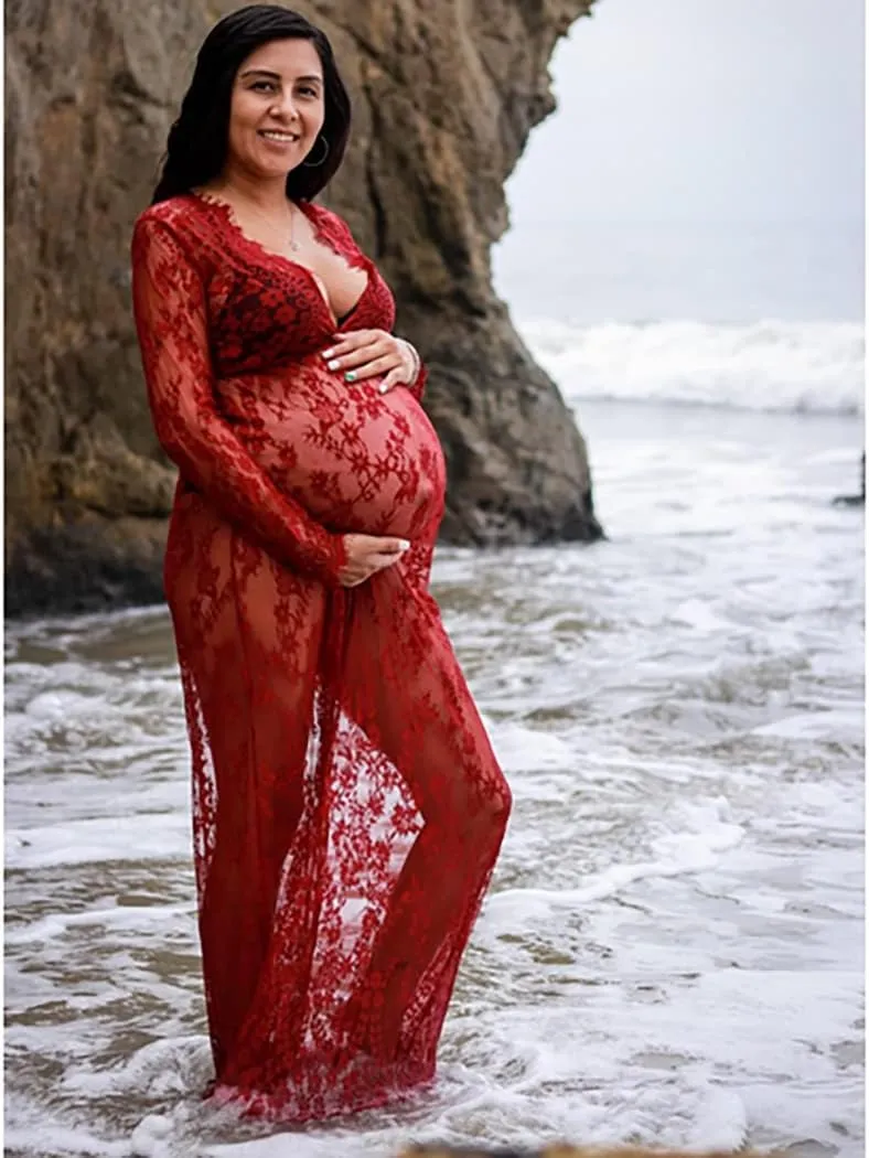COSYOU Maternity Dress for Photography Baby Shower Dress Pregnancy Party Dress Special Occasion Gown Beach Dress