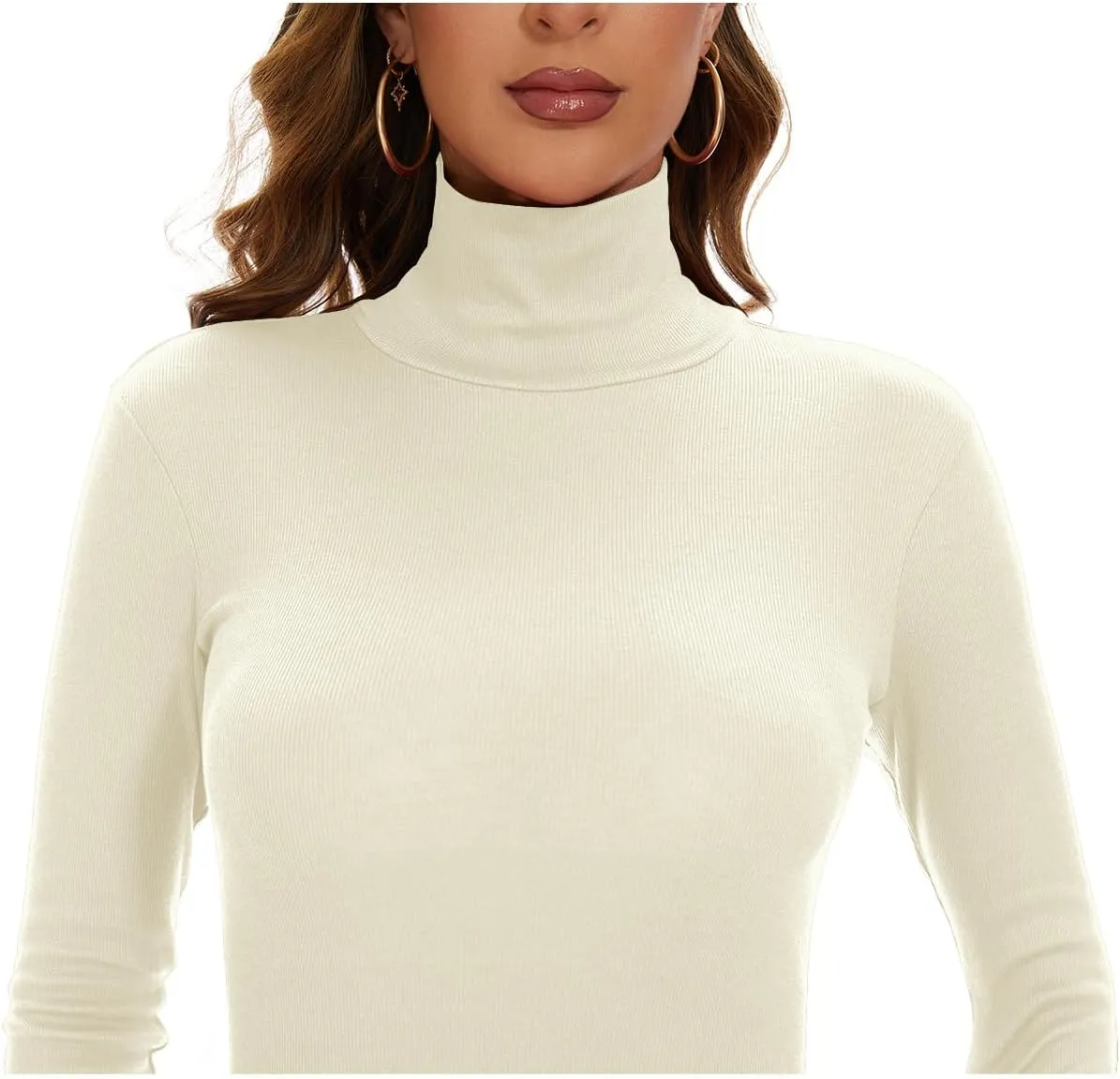Cotton Turtleneck Dress Long Sleeve Bodycon Dress Ribbed Midi Dress Knitted Sexy Party Dress