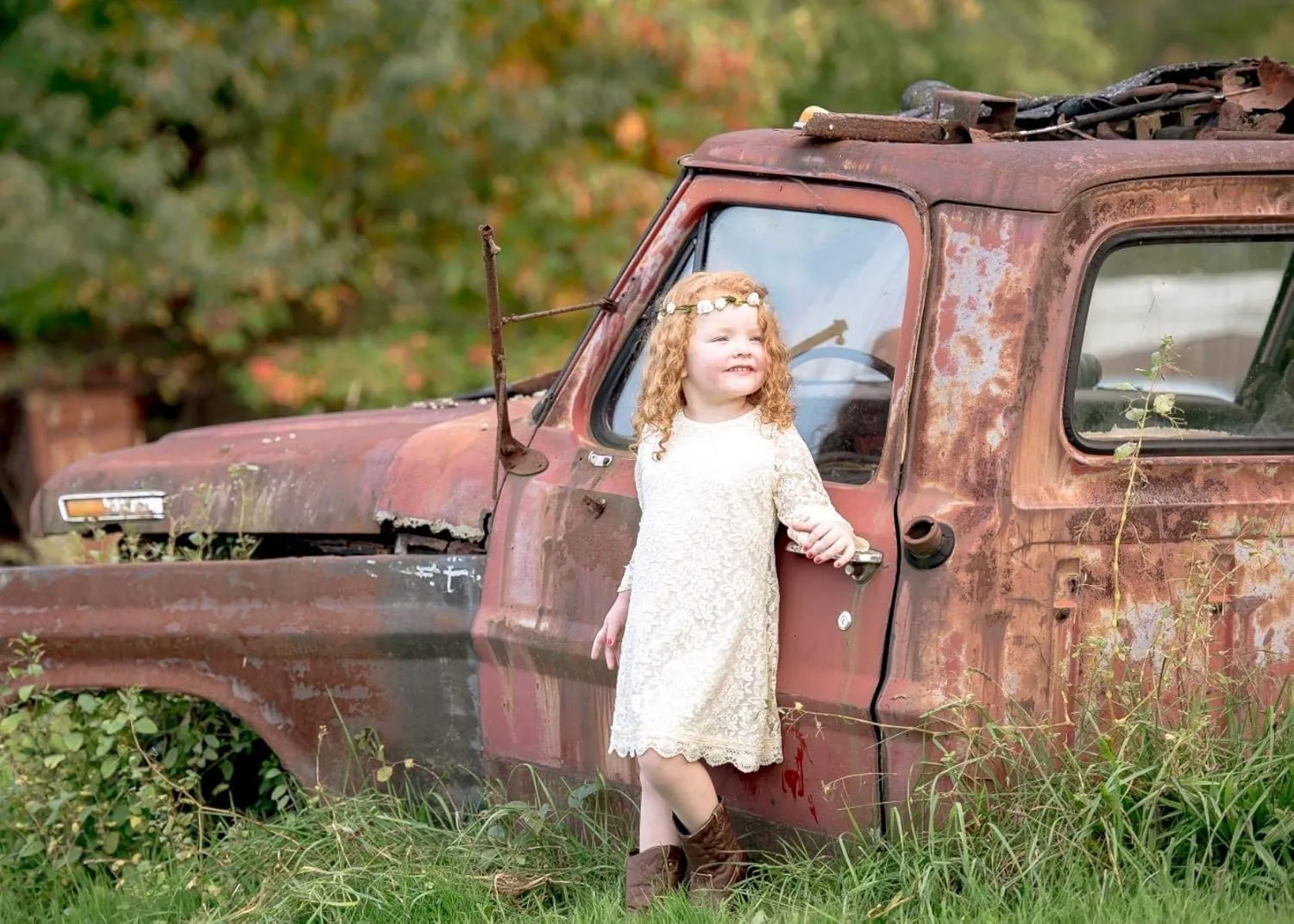 Cutiego Flower Girl Dress Toddler Dresses Vintage Rustic Dress Baby Girl Baptism Dress