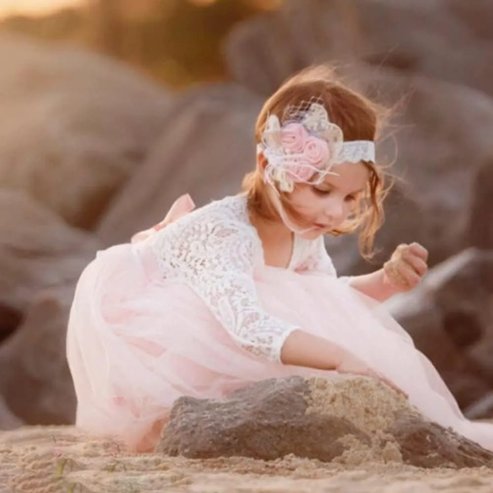 Cutiego Flower Girl Dress Toddler Dresses Vintage Rustic Dress Baby Girl Baptism Dress