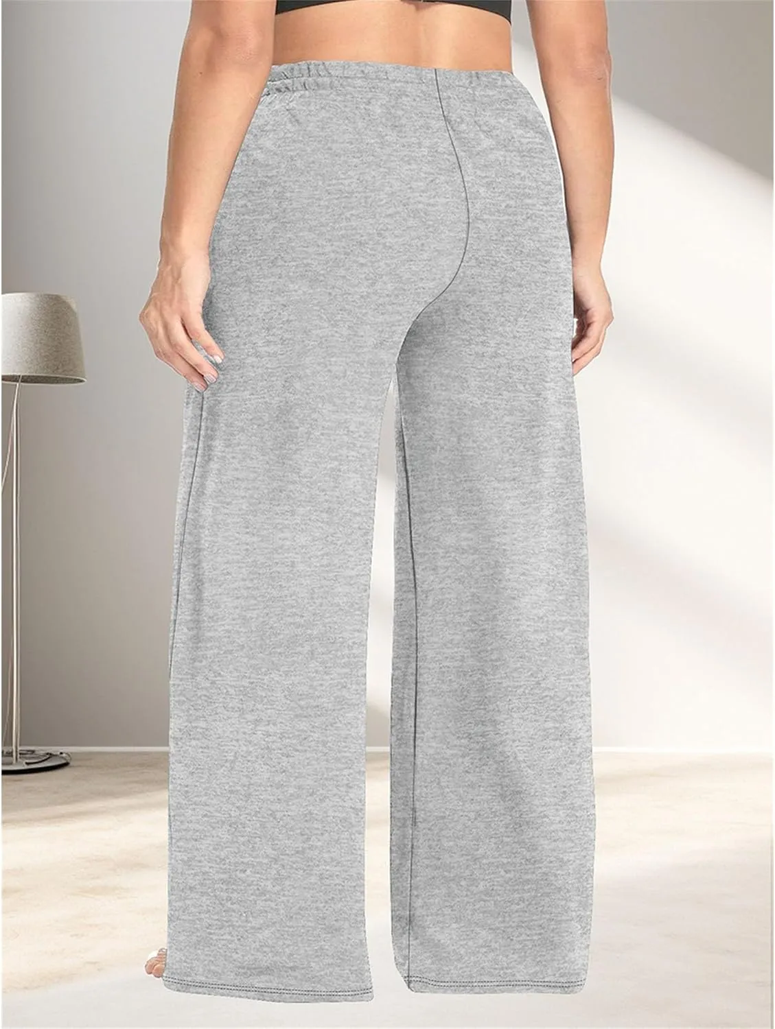 DGHM-JLMY Lady Fashion Commuter Straight Leg Pants Versatile Sports Loose Drawstring Trousers Essentials Wide Leg Pant