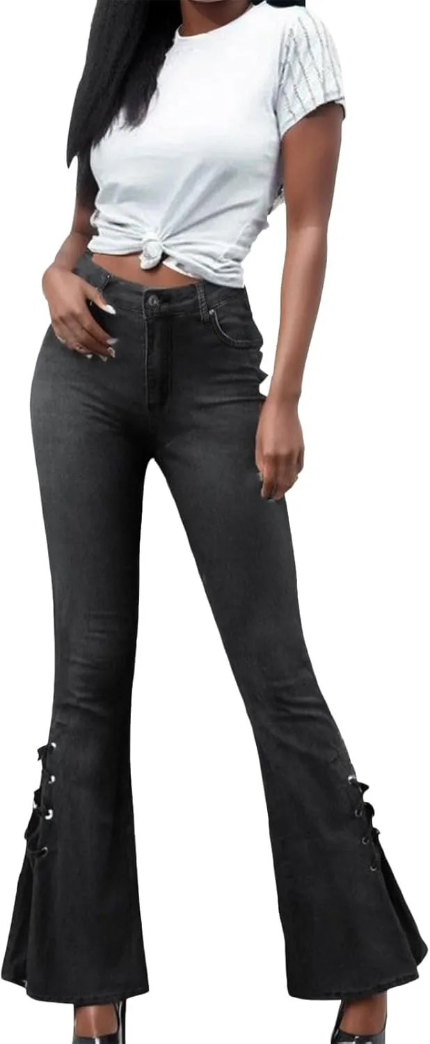 Flare Jeans for Women Women's Bootcut Bell Bottom Jeans High Waisted Stretch Slimming Bell Bottoms Jeans