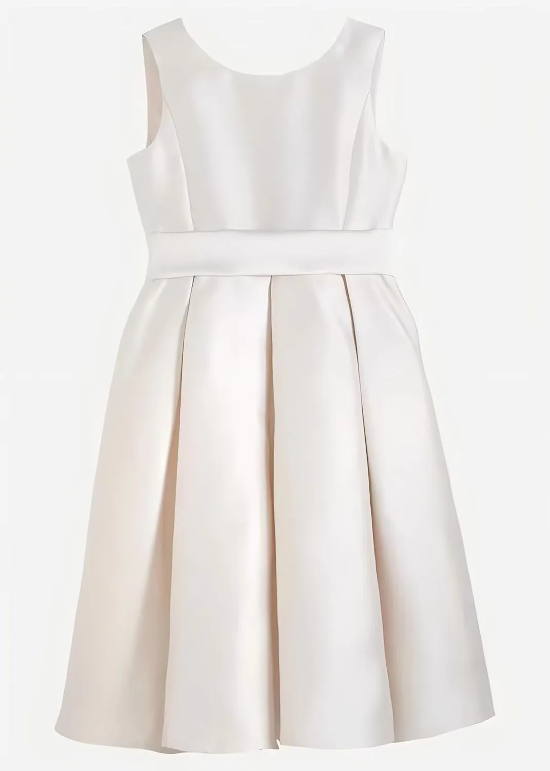 Flower Girl Dress Elegant Sleeveless Kids' Satin Dress with Bow Perfect for Special Occasions