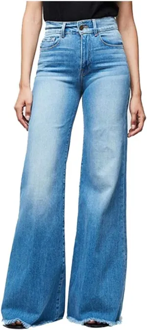 FRMUIC Bell Bottom Jeans for Women Flare Jeans High Waisted Wide Leg Bootcut Jeans Baggy Jeans Stretch Denim Pants