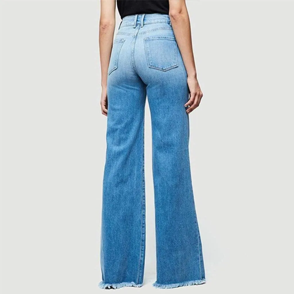 FRMUIC Bell Bottom Jeans for Women Flare Jeans High Waisted Wide Leg Bootcut Jeans Baggy Jeans Stretch Denim Pants