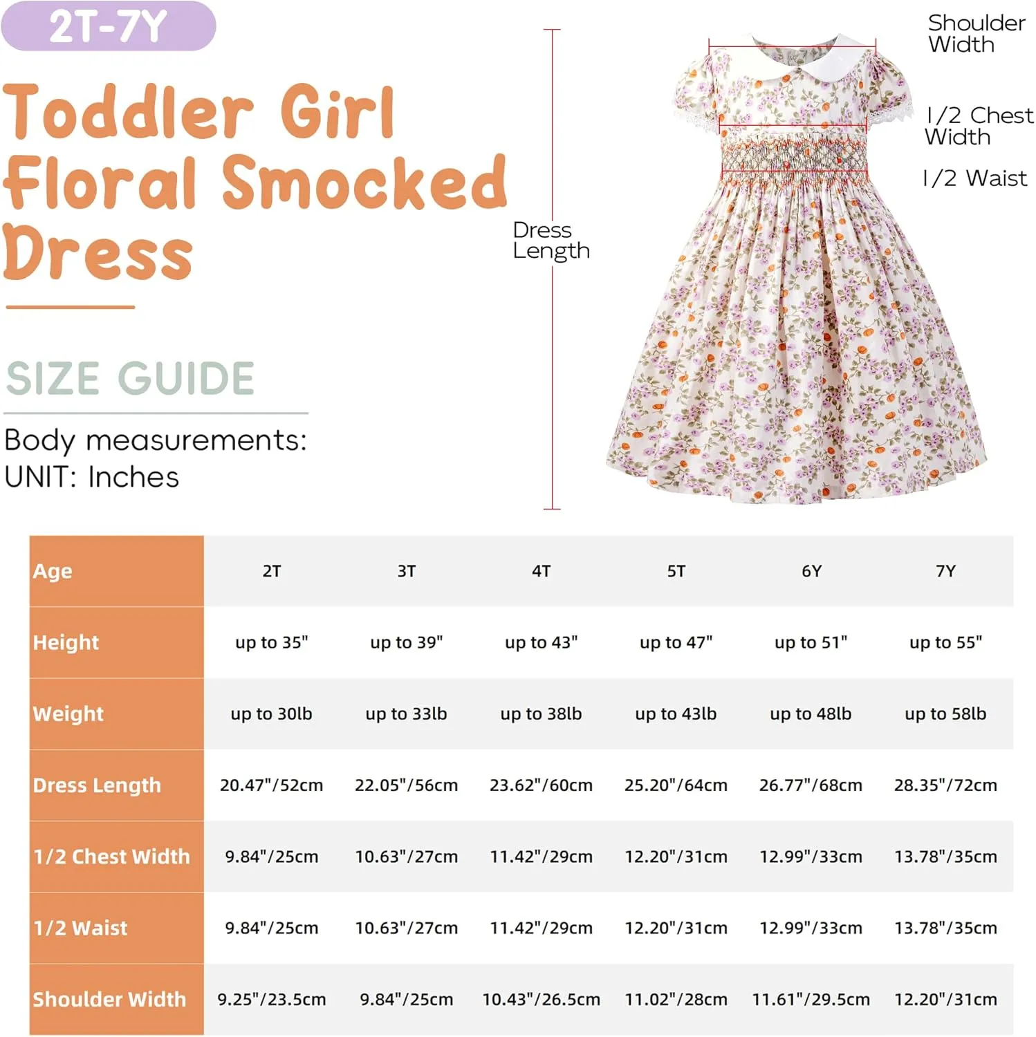 Girls Smocked Blue Dress Toddler Floral Summer Dress Vintage Dresses Kindergarten Graduation Dress