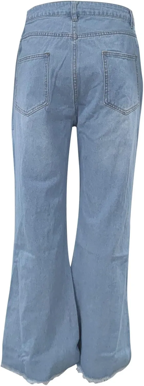 High Waisted Jeans for Women Jeans Poket Pants Mid Casual Denim Lace Women's Jeans High Waisted Jeans for Women