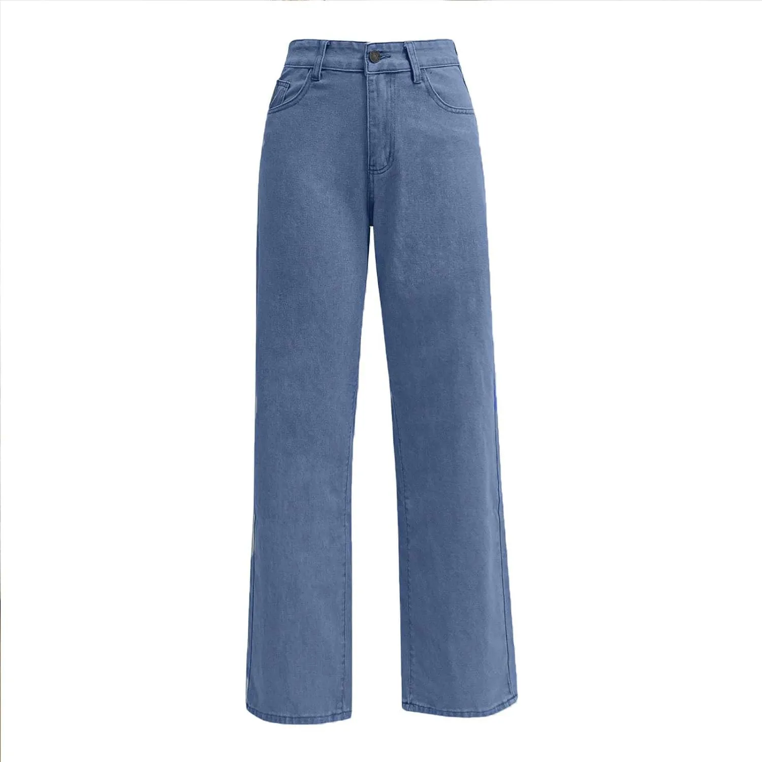 High Waisted Jeans for Women Straight Leg Denim Pants Wide Leg Jeans High Rise Baggy Pants with Pockets Streetwear