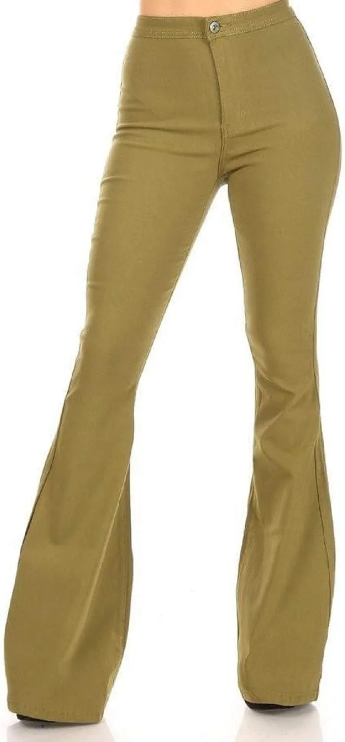 High Waisted Stretchy Bell Bottom Jeans