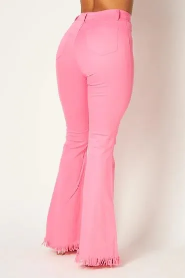 High Waisted Stretchy Bell Bottom Jeans