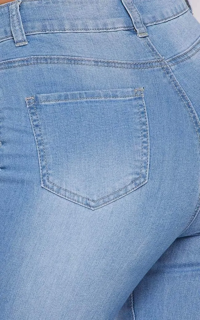High Waisted Stretchy Bell Bottom Jeans
