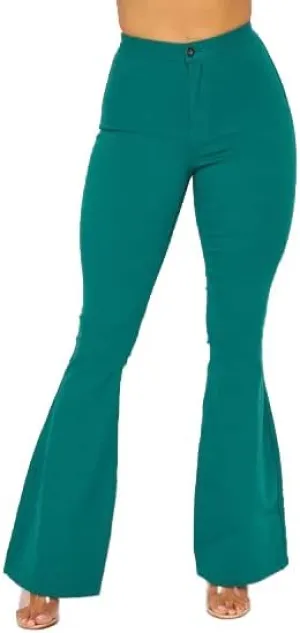 High Waisted Stretchy Bell Bottom Jeans