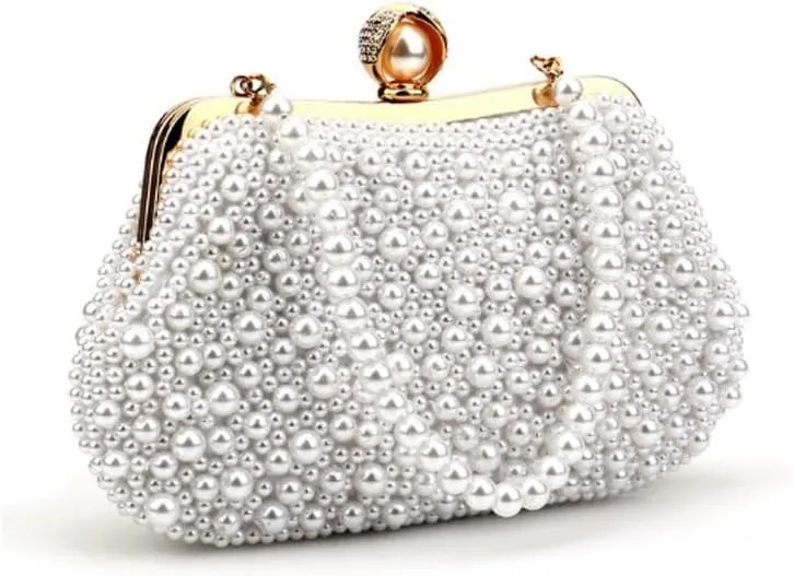 Imitation Pearls Evening Bag French Versatile Clutch Purses