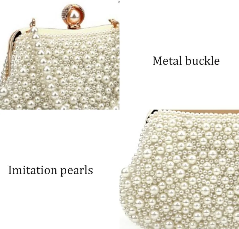 Imitation Pearls Evening Bag French Versatile Clutch Purses