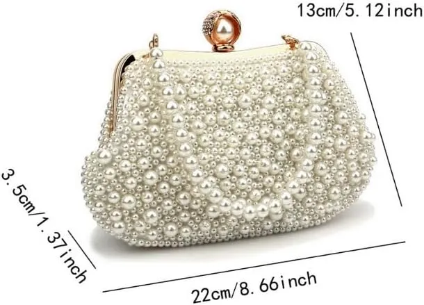 Imitation Pearls Evening Bag French Versatile Clutch Purses