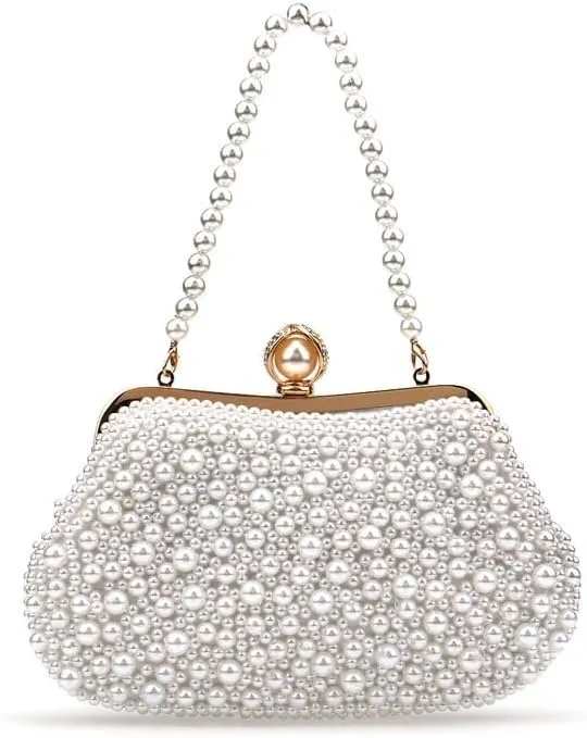 Imitation Pearls Evening Bag French Versatile Clutch Purses