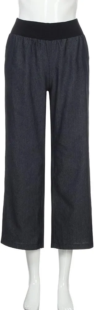 Jeans for Women 2024 Casual Loose Fit Light Wide Leg Jeans Straight Leg Denim Pants High Stretch Waisted Jeans