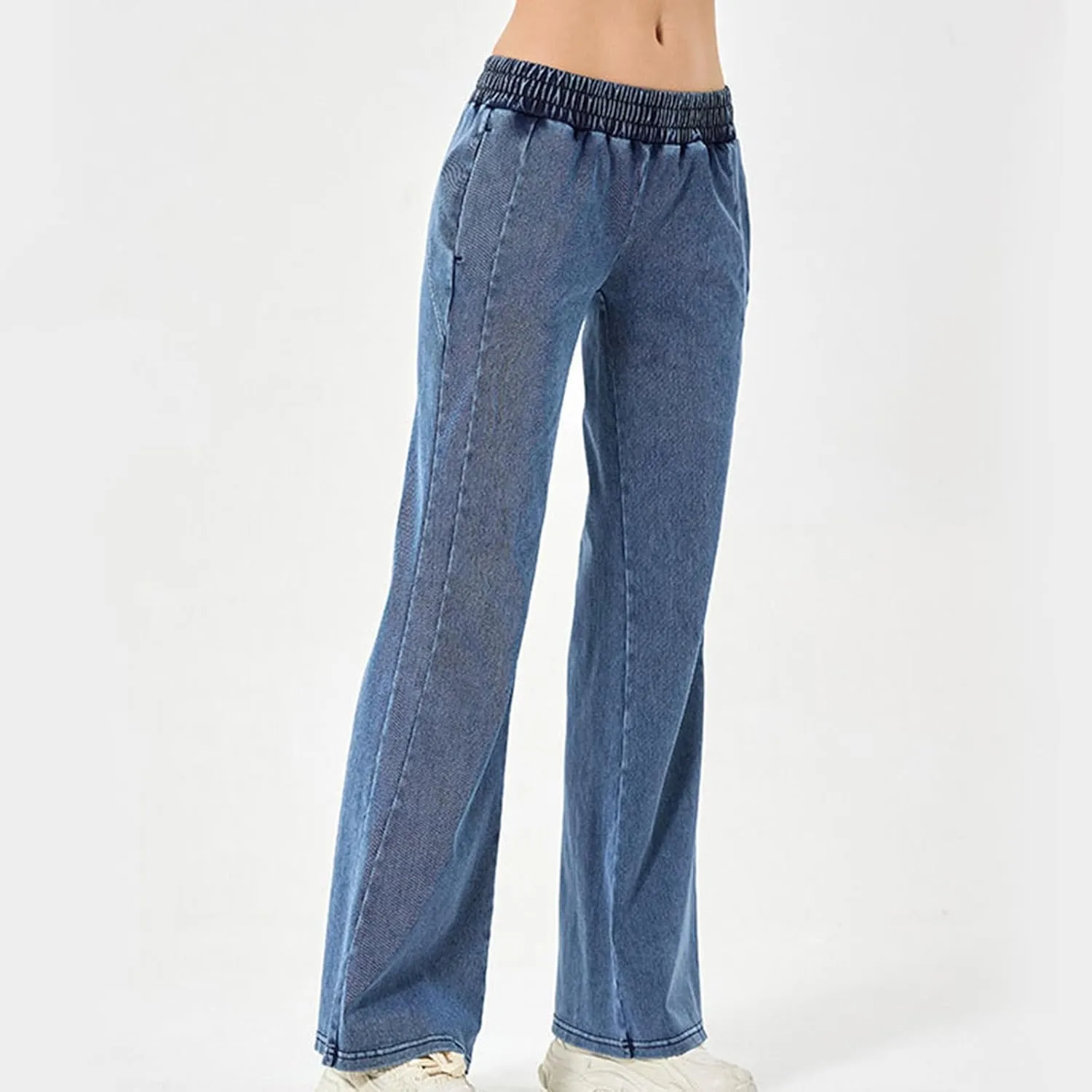 Jeans for Women 2024 Casual Loose Fit Light Wide Leg Jeans Straight Leg Denim Pants High Stretch Waisted Jeans