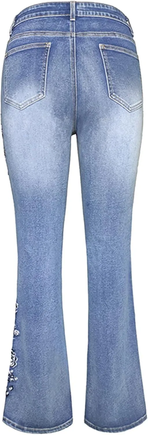 Jeans for Women Womens High Waisted Jeans Stretch Butt Lifting Jeggings Jeans Classic Slim Fit Denim Women's Plus