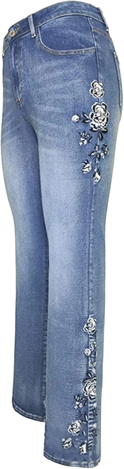 Jeans for Women Womens High Waisted Jeans Stretch Butt Lifting Jeggings Jeans Classic Slim Fit Denim Women's Plus