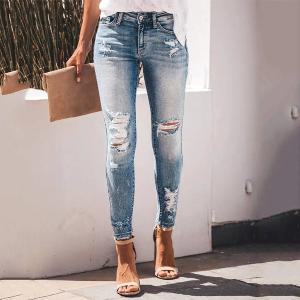 Jeans for Women Womens Jeans Poket Pants Mid Casual Denim Lace Women's Jeans Slimming Jeggings Jeans for Women
