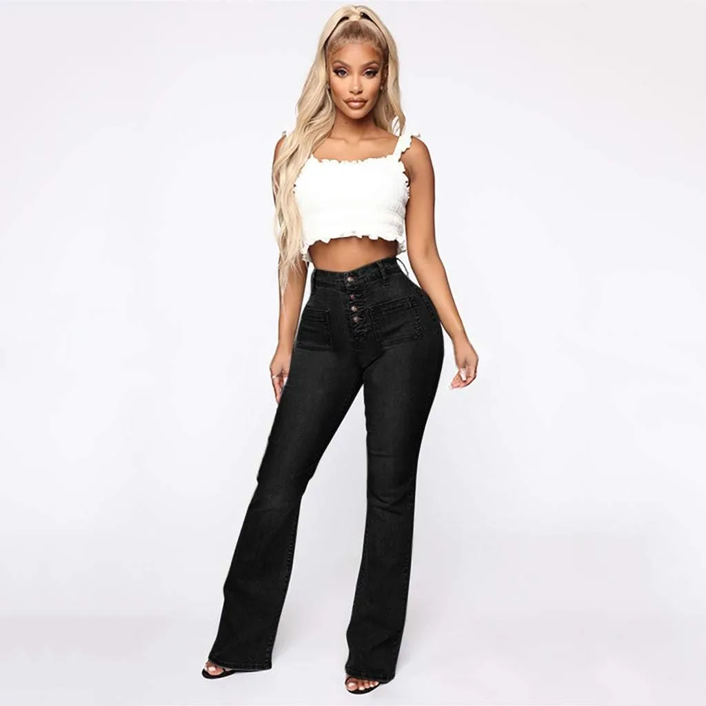 Jeans Women Lace Poket Waisted Pants Trousers Up Womens Casual Women's Jeans Jeans for Women Jeans Women Junior