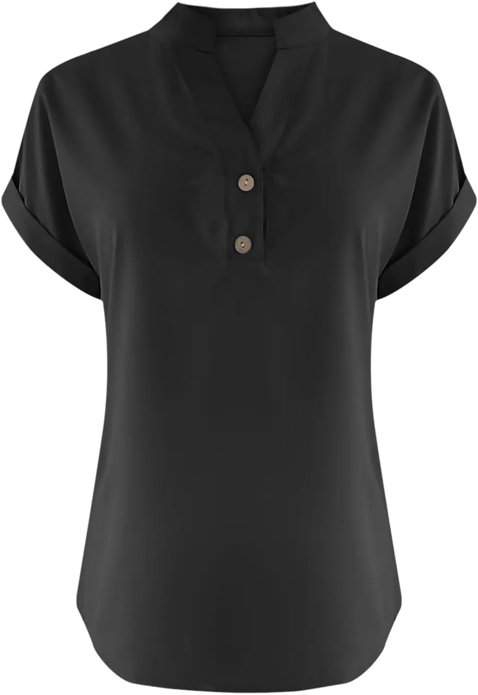 Linen Tops for Women Summer Short Sleeve V Neck Lightweight Tee Shirt Simple Solid Color Loose Casual Blouse